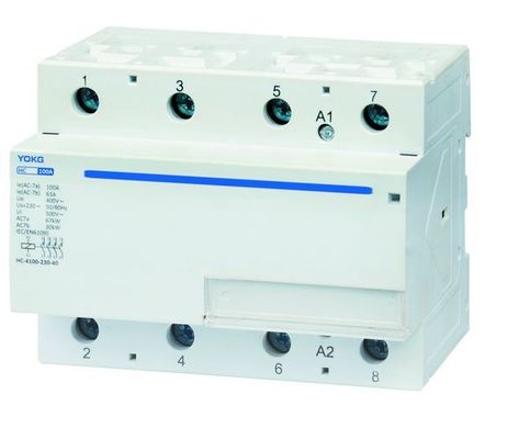 100A Vidalı Montaj Ev Tipi AC Kontaktör 220V 110V 24V Güç Kaynağı