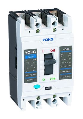 AC 440V Kalıplı Muhafazalı Devre Kesici 3P EM63B/EM63N 415V MCCB 4 Kutuplu 63 Amp