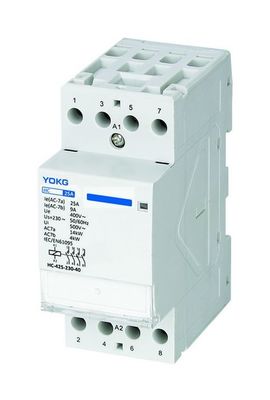 4 Kutuplu Ev AC Contactor -25°C- 40°C ortam sıcaklığı ve 50/60Hz için