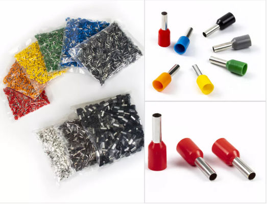 Bakır Pirinç E1018 Ön İzoleli Sıkma Terminali Yüksük AWG 18 Tel Konnektör